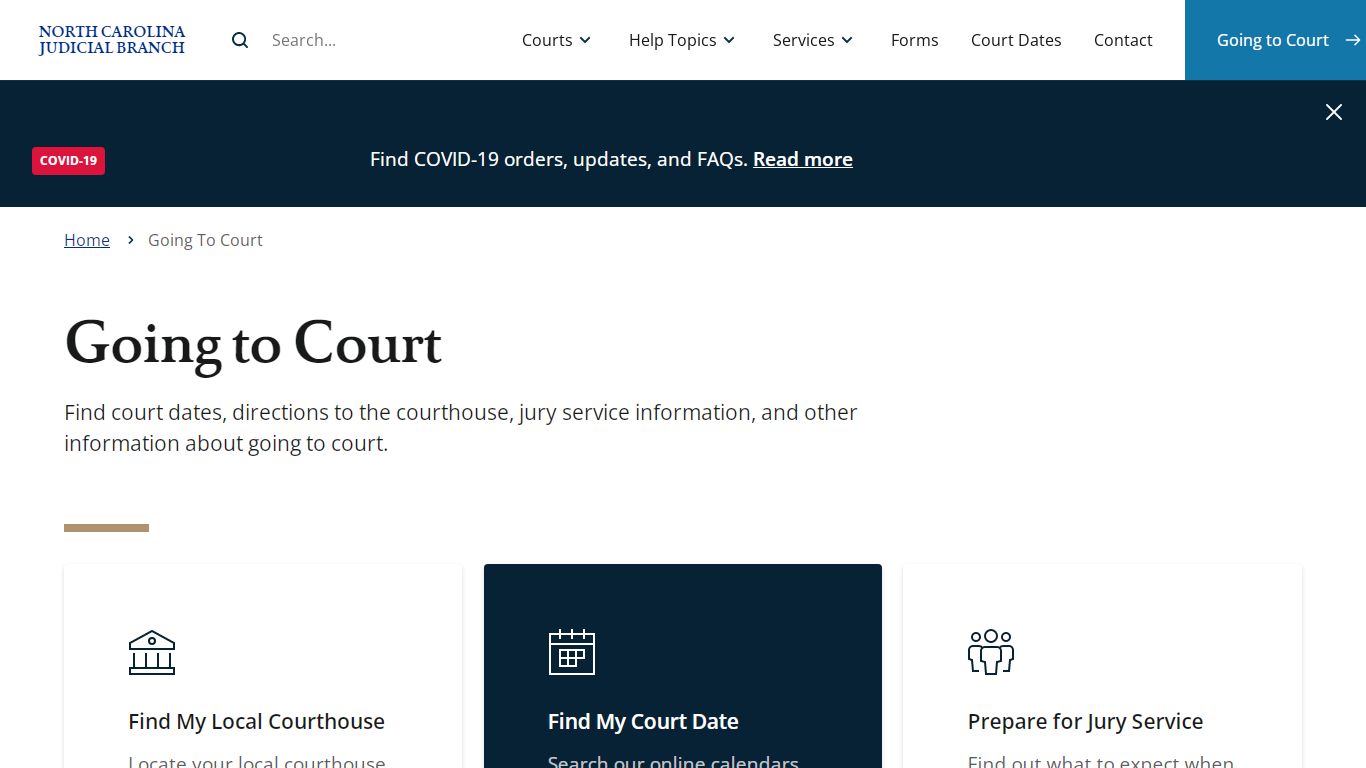 Going to Court | North Carolina Judicial Branch
